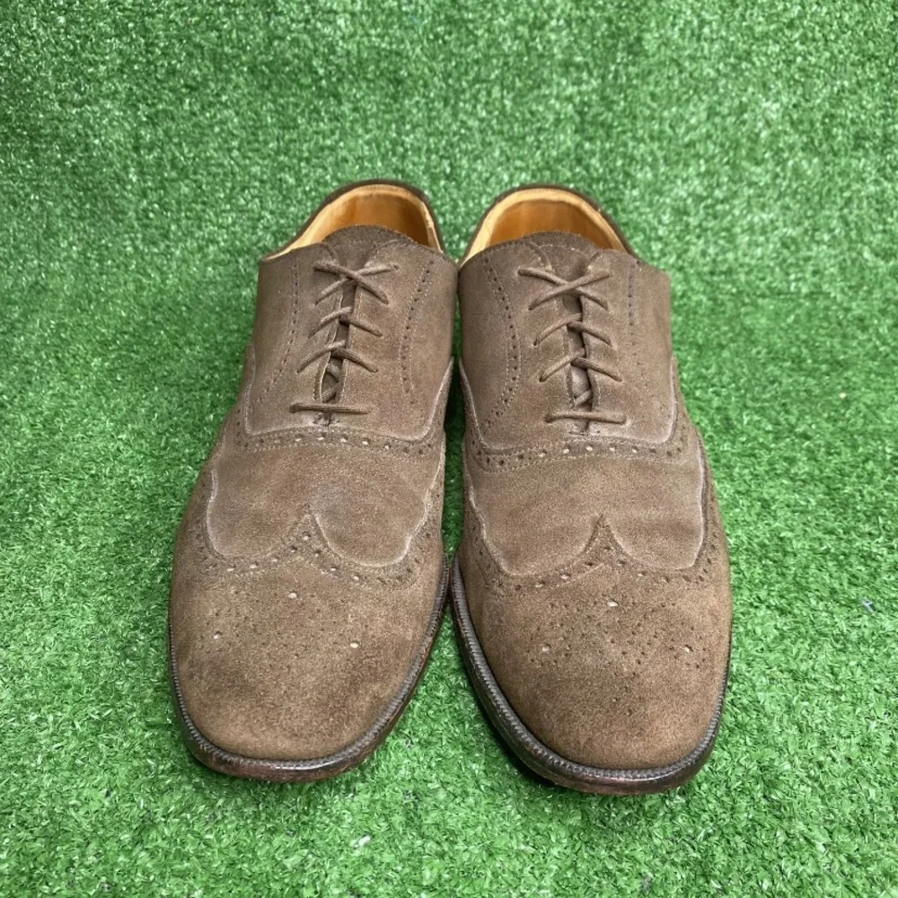 Vintage Carroll & Co Beverly Hills Made‎ In England Brown Suede Mens Size 11.5